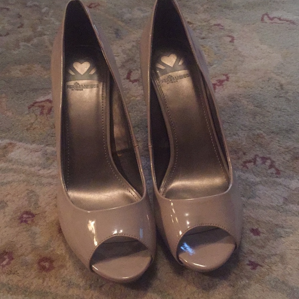 Fergalicious Patent Leather Peep-toe Pumps
